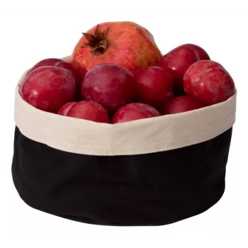 APS bread bag, diameter 200 mm, light beige/black, cotton, machine-washable up to 30°C, reversible, 1 piece 30351