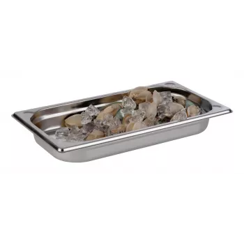 APS GN 1/3 Gastronorm Container 325x176x40 mm Electropolished Stainless Steel 81301
