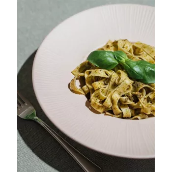 APS NERO pasta plate, 290 mm, sand melamine, stackable, dishwasher-safe, heat-resistant (1 piece) 85406