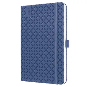 SIGEL Jolie 2027 diary A5 indigo blue, weekly calendar, thread-bound, soft-touch cover 7J101