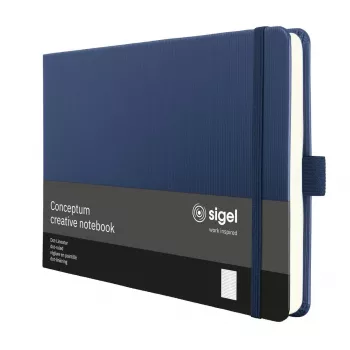 SIGEL Conceptum Notebook A5 Landscape Dotted Dark Blue Hardcover 132 Pages CO207