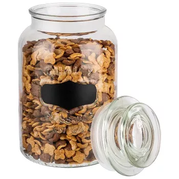 APS Storage Jar 1.5L Glass with Glass Lid and Silicone Seal 82267