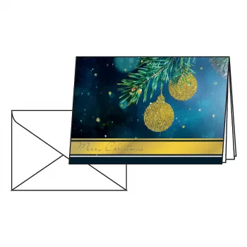 Sigel DS065 Christmas cards Golden Glitter with envelopes, DIN A6, 10 pieces