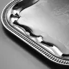APS party platter, rectangular (W)410 x (D)310 mm, silver metal, nickel-plated and bright chrome-plated, inner surfaces - 1 piece (392)