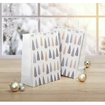 Sigel GT123 Gift Bags, Christmas Tree Motif, 26 x 33 cm, 5-Piece Set
