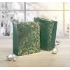 SIGEL GT118 Gift Bags, Golden Ornaments on Green, 26 x 32 cm, 5-Pack