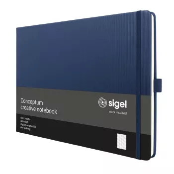 SIGEL Conceptum A4 Landscape Dotted Notebook Dark Blue Hardcover 132 Pages CO206