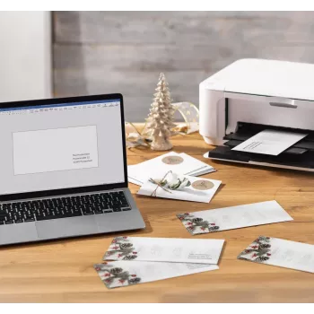 Sigel 50 Christmas Envelopes Scandinavian Christmas DL Without Window