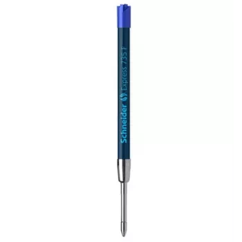 SCHNEIDER Express 735 Ballpoint Pen Refill, F, Blue, Plug & Play, 10-Pack (7353)