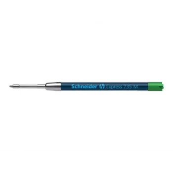 Schneider Express 735 Ballpoint Pen - Green Ink, Stainless Steel, Medium (G2) 50-7364