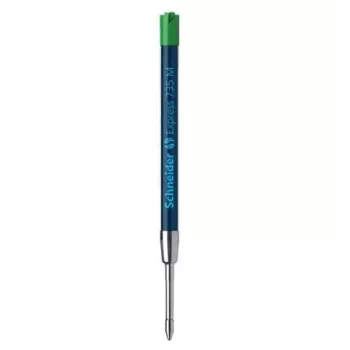 Schneider Express 735 Ballpoint Pen - Green Ink, Stainless Steel, Medium (G2) 50-7364
