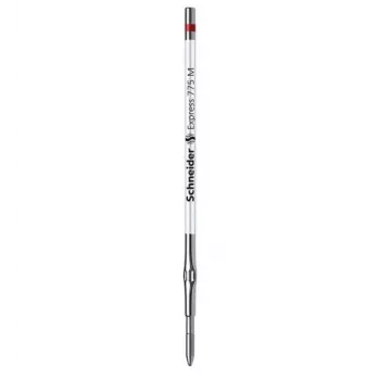 Schneider Express 775 Red Medium Ballpoint Pen Refills, G2 Standard, Stainless Steel Tip, Metal Housing, 20 Pieces (50-7762)