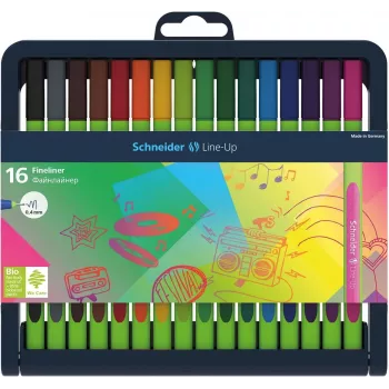 SCHNEIDER Edding Line-Up Fineliner Set 16 Assorted Colours 0.4 mm 191092