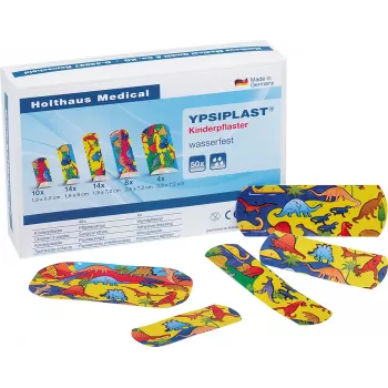 Holthaus Medical YPSIPLAST 40790 Colorful Plaster Set, 50 Pieces, Hypoallergenic, Water-repellent, Latex-Free
