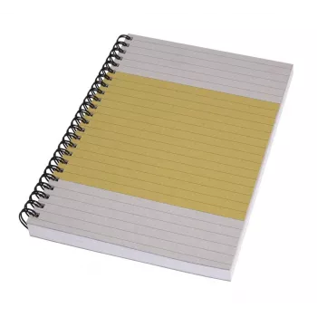 SIGEL Quicknote Bright Yellow Notebook A5 Lined, Yellow/Grey Softcover, 160 Pages, SN500