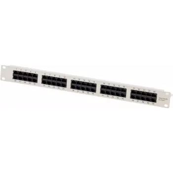 BULLITT CAT 3 ISDN Patch Panel, 50-Port RJ45 Sockets 8P4C Unshielded, 19 inch 2U Rack Mount, Black