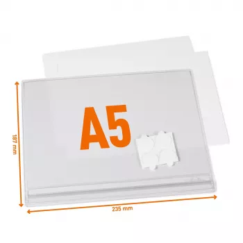 DURABLE 505719 Waterproof A5 Self-Adhesive Document Wallet, 5-Pack