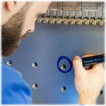Schneider Maxx 280 Permanent Marker, Chisel Tip 4-12 mm, Blue 128003