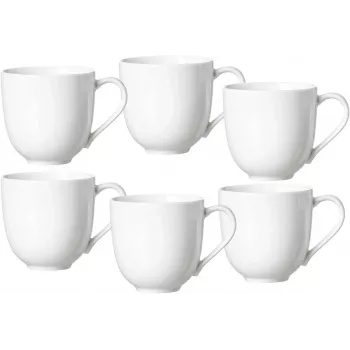 Ritzenhoff & Breker Skagen White Porcelain Coffee Cups 440 ml 6-Piece Set 317329