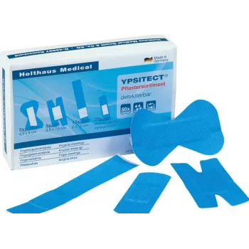 Holthaus Medical YPSITECT Blue Detectable Plaster 50 Pieces 40600