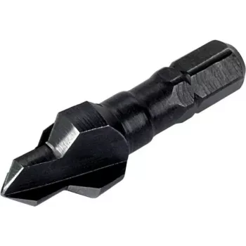 Wolfcraft 2546000 Countersink 8 mm Hex Shank 1/4 inch HSS Single-Cut 90°