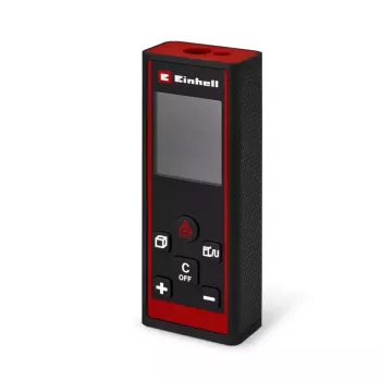 Einhell TC-LD 60 R Laser Distance Meter 60 m Range, Area, Volume, Pythagoras, IP54, Illuminated LCD, Soft Grip, incl. Case and Batteries 2270082
