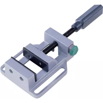 Wolfcraft Vice with Turntable 100 mm Jaw Width, 100 mm Span, Grey Cast Iron, Blue/Grey, 3410000