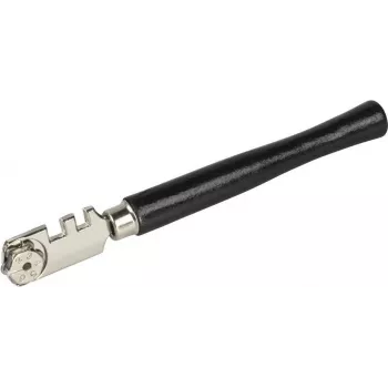 wolfcraft Standard Glass Cutter 4108000 | Wooden Handle, Carbide Wheel, 6 mm Glass