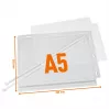 DURABLE Waterproof A5 Poster Pockets with Cable Ties, 5-Pack (505919)