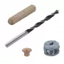 Wolfcraft 2916000 Beech Wood Dowel Set 6 mm, 50 Ribbed Dowels + 4 Steel Dowel Markers