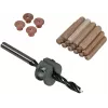 Wolfcraft 8 mm Beech Wood Dowel Set with Drill, Depth Stop and Markers (50 Dowels, 56 Pieces) 2917000