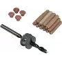 Wolfcraft 8 mm Beech Wood Dowel Set with Drill, Depth Stop and Markers (50 Dowels, 56 Pieces) 2917000