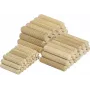 Wolfcraft Wooden Dowels 8 mm x 40 mm, 150 Pieces, Beech, Ribbed, DIN 68150 2907000