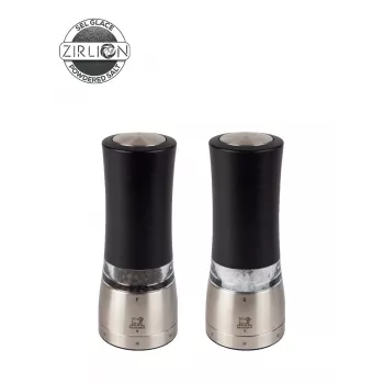 Peugeot Saveurs Daman Z Electric Duo Salt and Pepper Mill Set uSelect 16 cm Black