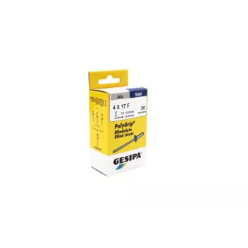 GESIPA PolyGrip® Blind Rivets 4.0 x 17.0 mm Aluminium/Steel, 50 Pieces 1433849