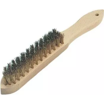 Brüder Mannesmann Brass Wire Brush 135 mm 3-Row