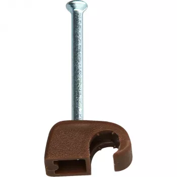 Heinrich Kopp Cable Clip with Nail, Bundle Diameter 4-7 mm, Brown, 50 Pieces 342606089