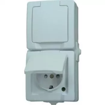 HEINRICH KOPP Paris Schuko Socket Outlet 1-Gang Pure White Flush Mounted 16A 250V IP20 Child-Protected 136902009