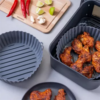 Fackelmann Silicone Air Fryer Liner 22.5 cm Grey 45103