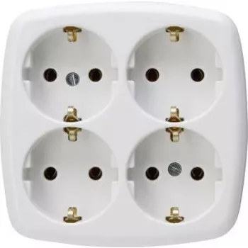 HEINRICH KOPP Paris Schuko Socket Type F, Flush-Mounted, White, 16 A, 250 V, Child Safety 121001009