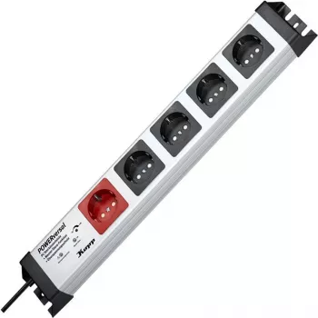 HEINRICH KOPP Master/Slave Power Strip 5-Way Grey/Black Schuko 227820012