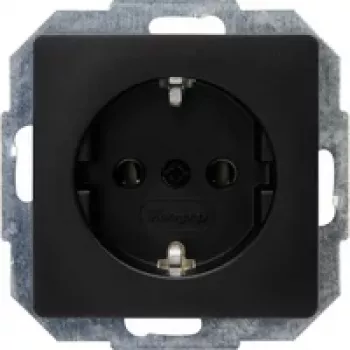 HEINRICH KOPP Paris Socket Insert, Schuko, 16 A, 250 V, Matte Black 923550080