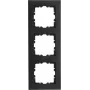 KOPP HK07 PURE 3-Gang Cover Frame, Matt Black 407050004
