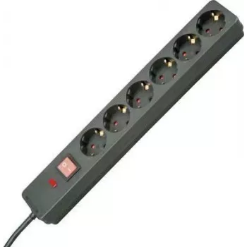 HEINRICH KOPP surge protection power strip 6-gang Schuko black 1.5m cable 224205012