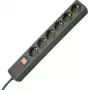 HEINRICH KOPP surge protection power strip 6-gang Schuko black 1.5m cable 224205012
