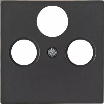Heinrich Kopp HK07 Antenna Socket Central Plate Matte Black 1-Gang 491050001