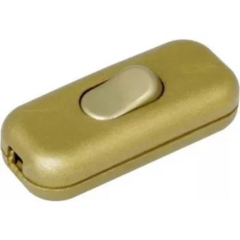 HEINRICH KOPP 191307003 inline cable switch with strain relief, gold, 1-Pole ON/OFF, 2 A, 250 V AC