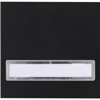 Kopp HK07 Rocker Switch Cover with Labeling Field, Matte Black (IP20) 492050002