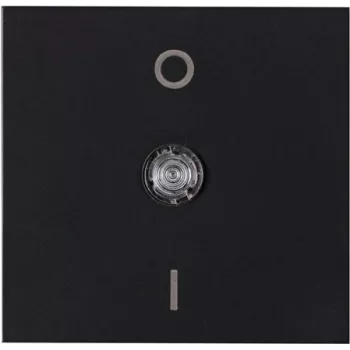 HEINRICH KOPP HK07 Flat Rocker with Clear Lens, I-O Marking & Spring Plate, Matte Black (2-pole, IP20) 491923000