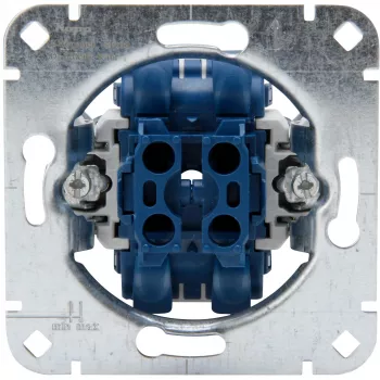 HEINRICH KOPP Series Switch Insert, Flush-Mounted, 2-Gang, 250 V, 10 A, Screw Terminals, Thermoplastic, IP20 507500007